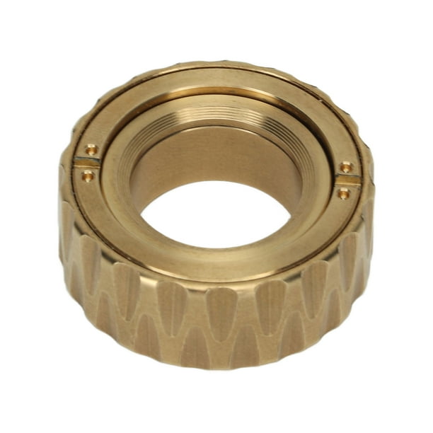 Juguete giratorio con anillo de trinquete mecánico para adultos, de metal, para oficina, antiestrés, deslizador sensorial con punta de dedo, dorado