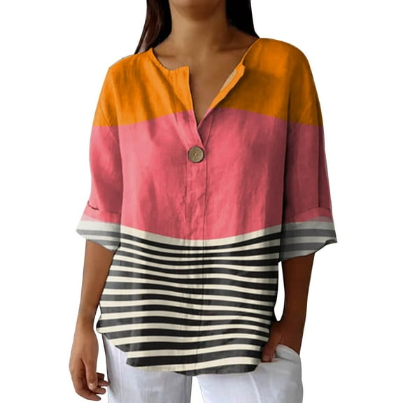 ZJXFGS Ladies Tops and Blouses Casual Tops for Women Womens Casual Shirts Blouses for Women Dressy Casual Concert Tops Dressy Tops for Women Fitted Blouses for Women Red XL