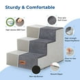 thumbnail image 3 of Escaleras ZOMISIA para perro Pet Stairs para sofá, color gris, 3 peldaños, 3 of 6