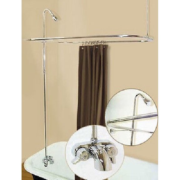 ADD ON SHOWER W/CURTAIN BAR FOR CLAWFOOT TUB ON LEGS WITH HEAVY DUTY FAUCET