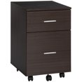 thumbnail image 1 of Vinsetto Mobile File Cabinet, 2-Drawer Filing Cabinet with Wheels, Brwon, 1 of 10