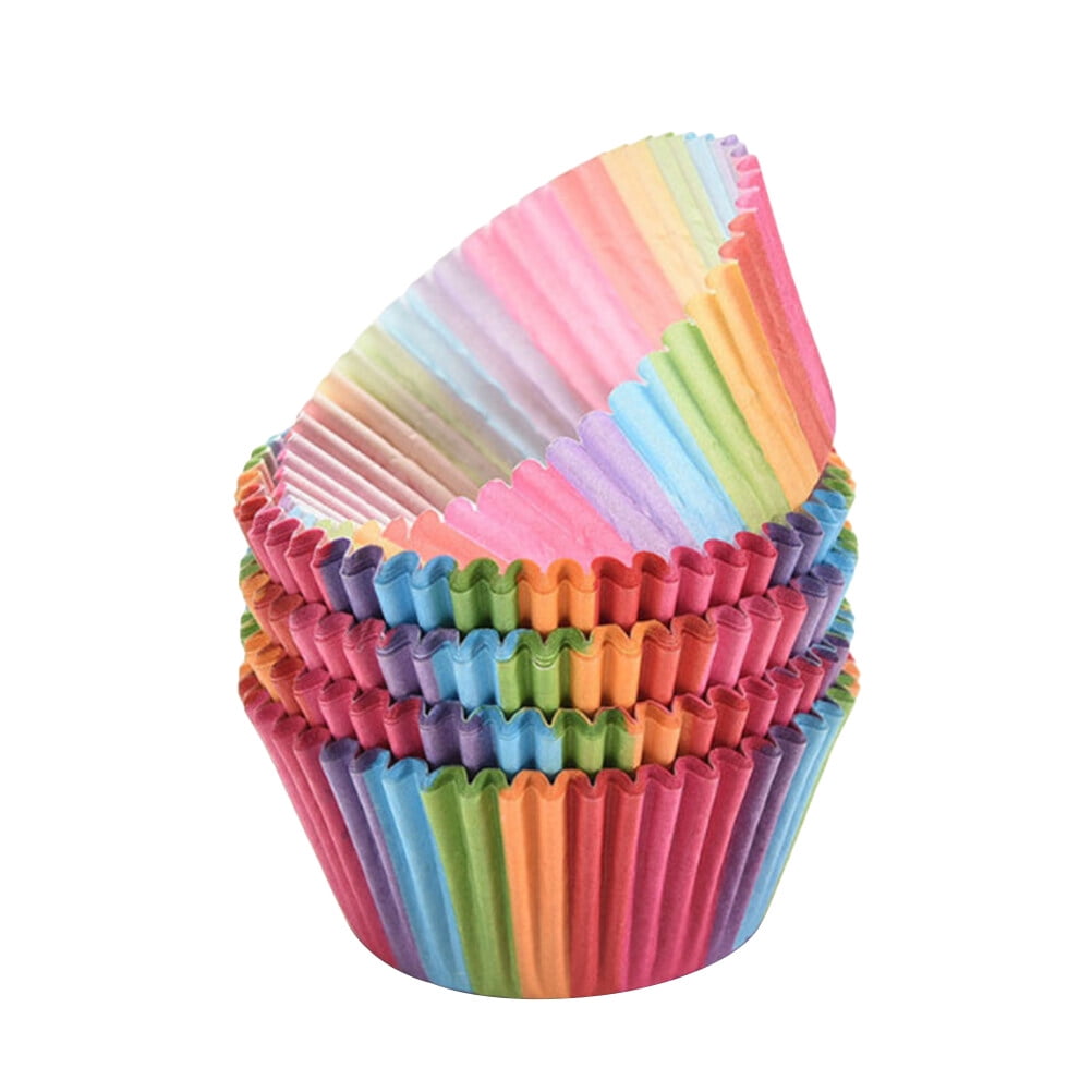 200pcs/set Colorful Flower Shaped Cupcake Liners, Christmas Baking Supplies Muffin  Paper Cups Heat Resistant Bread Cupcake Liners, Suitable For Wedding Party  Mini Dessert Paper Cup Base Holder