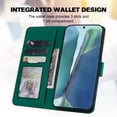 thumbnail image 5 of Cute Cartoon Wallet Phone Case for Samsung Galaxy Note 20 with Card Holder Soft PU Leather Kickstand Cover for Men and Women Magnetic Shockproof Protective with Lanyard, Darkgreen, 5 of 9