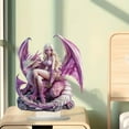 thumbnail image 5 of Bohemian Purple Fairy Desktop Ornament Statue Figurine With Display Base For Tabletop And Bedroom Decorative, 5 of 8