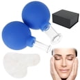 thumbnail image 1 of 2pcs Glass Facial Cupping Set with Scraping Plate Glass Face Massage Cupping Cups Silicone Vacuum Suction Massage Cupping Set Cupping Massage Therapy for Eyes Neck Face Body, 1 of 10