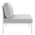 thumbnail image 4 of Modway Harmony 6-Piece  Sunbrella® Outdoor Patio Aluminum Sectional Sofa Set in White Gray, 4 of 10