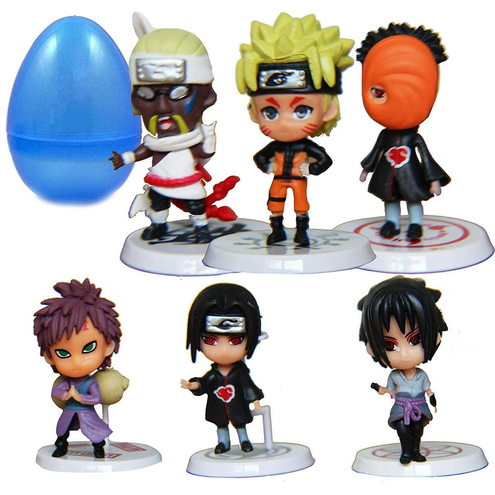 PARK AVE 6 Naruto Anime Ninja Figures with Jumbo Egg Storage, 1.53