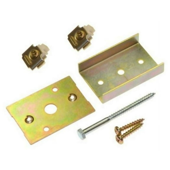 Johnson Hardware Converging Pocket Door Kit 1555PPK3 - Zinc Plated Steel - 7 Piece, Yellow