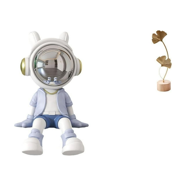 Escultura De Hoja De Astronauta Nórdico, Figura Creativa De Metal, Estatua Abstracta, Adorno Para Estantería, Mesa, Sala De Estar, Entrada, Decoración Del Hogar