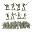 thumbnail image 3 of KLKCMS 100-Piece Action Figures Set, Toy Soldier Playset Party Display - Green, 4.5cm, 3 of 7