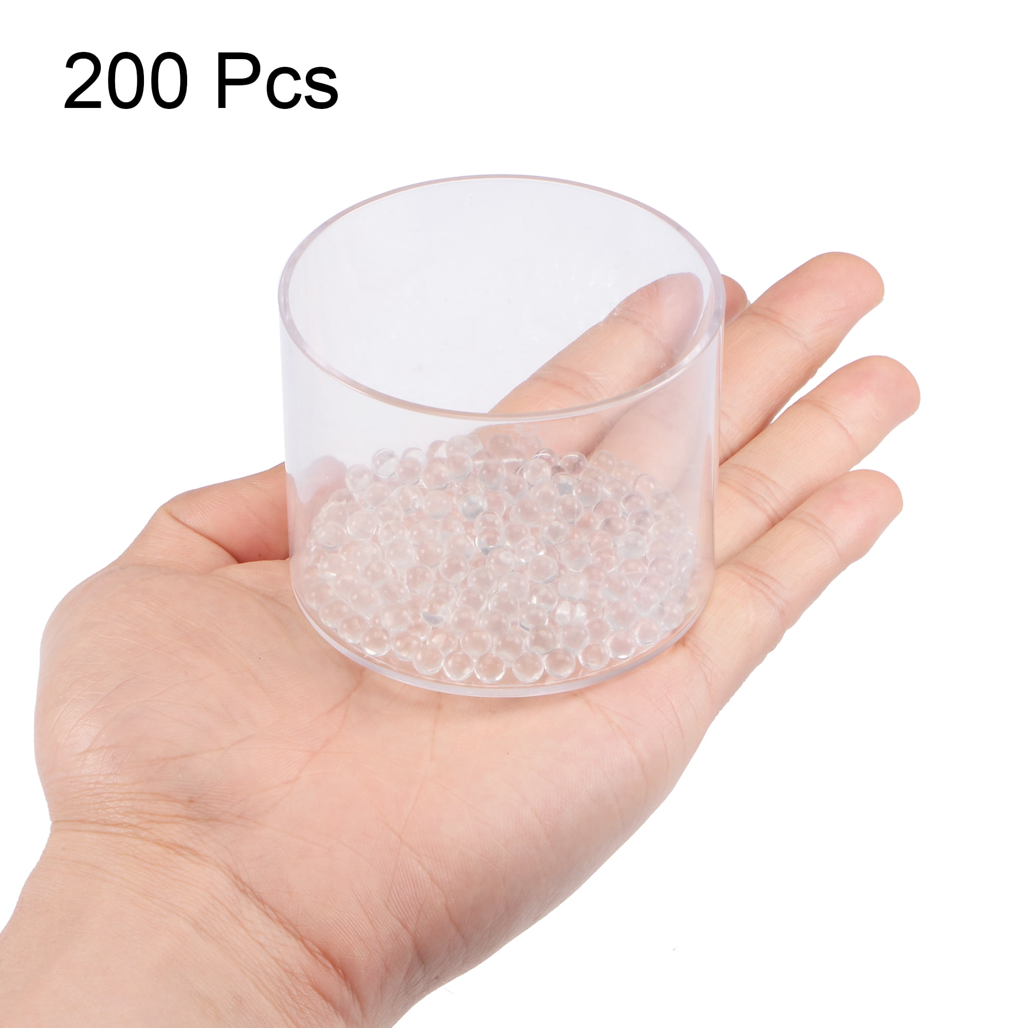 Unique Bargains Solid Round Clear Glass Ball Boiling Stones Made of Soda Lime Glass 0.2"