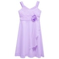 thumbnail image 3 of YONGHS Kids Flower Girls Dress Junior Wedding Pageant Party Bridesmaid Gown Lavender 16, 3 of 6