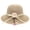Coffee, variant on Straw Hats for Women with Decorative Flower Foldable Solid Colored Bowknot Bonnet Wide-Brim Womens Beach Sun Straw Hat