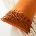thumbnail image 6 of Move Over Burnt Orange Tassel Body Pillow Cover 20x54 inches Boho Chic Hand-Made Tassel Pattern Body Pillow Case 100% Washed Microfiber, 6 of 7