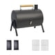 thumbnail image 1 of Parrilla de carbón portátil compacta, pequeña, con bisagras, resistente, para exteriores Negro, 1 of 9