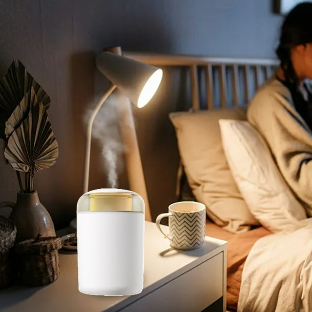 Humidifier For Bedroom 1.2 Liter Top Cool Mist Compact Humidifier For Nursery USB Humidifier With Night Light Auto Shut Off Ultra Silent