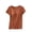 Brown, variant on WREESH Ladies Yoga Sports T-Shirt Lightweight Soft Basic Fit with Scoop Neck and Built-In Bra Olive Green