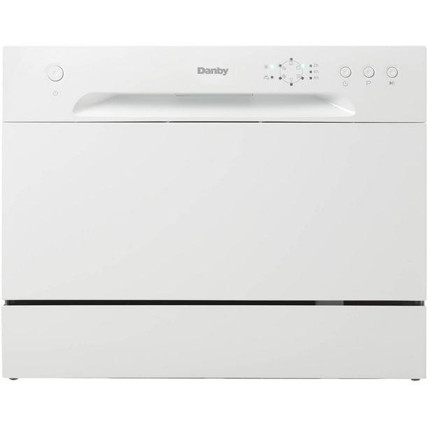 Danby Delay Start Countertop Dishwasher 6 Place Setting White