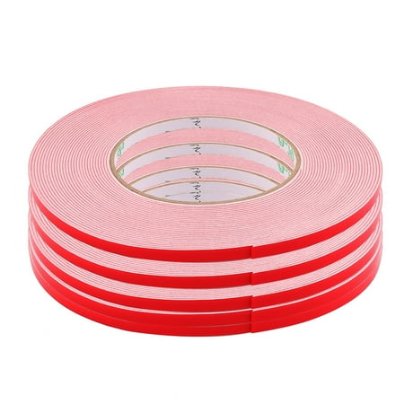 5 Pcs 5x1mm Dual Sided Sponge Tape Adhesive Sticker Foam Glue Strip Sealing 10M