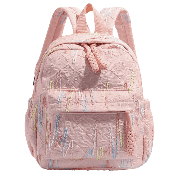 Lomyolo Corduroy Backpack for Women 4 5 6 7 8 9 10 11 12 13 Year Old Daughter, Cute School Bag Bookbag, Lightweight School Backpack Perfect Back to School Gift - Pink