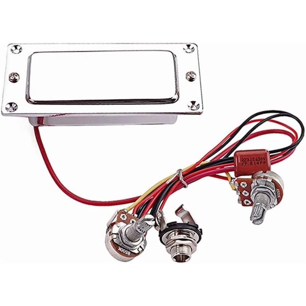 Kit de arnés de pastillas humbucker cerradas de doble bobina, precableado, con conector de tono de volumen de 500 K para guitarra eléctrica.