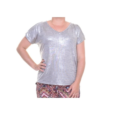50l Suit - INC International Concepts Petite Metallic Cold-Shoulder Top Size PP