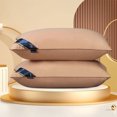 thumbnail image 5 of Holloyiver Goose Feathers Down Pillow for Sleeping, Hotel Collection Queen Size Soft Bed Pillow, Organic Percale Cover(16.5x27.5in, Pack of 1), 5 of 6