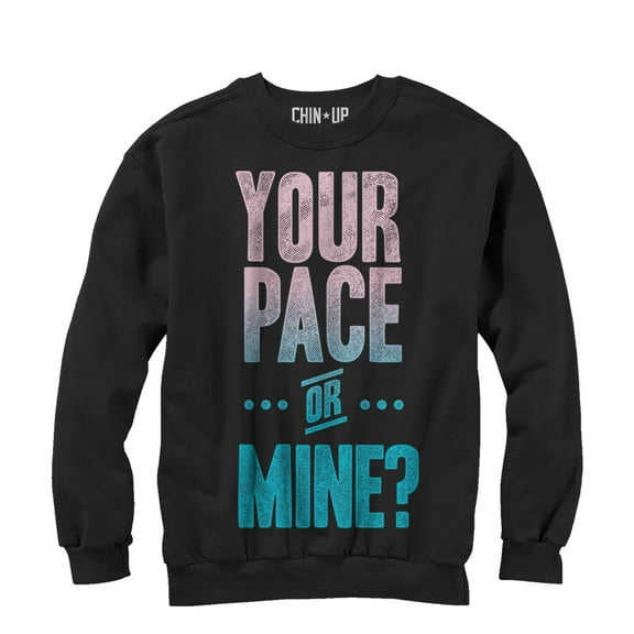 Women's CHIN UP Pace Yourself Sweatshirt Black Medium