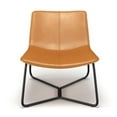 thumbnail image 3 of Plata Décor Slope Chair in Tan, Tan PU Lounge Chair for Living Room, 3 of 3