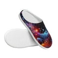 thumbnail image 3 of Fotbe Outer Space Floating Numbers And Letters Pattern Women's Fuzzy Curly Fur Memory Foam Loafer Slippers Indoor Outdoor Slippers Winter Home Shoes-42/43, 3 of 7