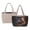 Black - American Flag Wolf, variant on ZUXONGSY American Flag Wolf Print Women's Quilted Travel Tote Bag – Reversible Handbag with Stitching, Large Capacity 15" Laptop Shoulder Bag, Multiple Pockets for Work Shopping, Camel