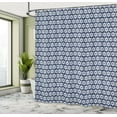 thumbnail image 4 of Ambesonne Ikat Shower Curtain, Circles Dots, 69"Wx84"L, Dark Blue White, 4 of 4