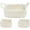 White, variant on Hand Woven Baskets, Set of 3 for Nursery and Bathroom Storage and Organization (GRAY)