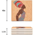 thumbnail image 3 of XDDJA Woman Set of 4 Coaster for Drinks, Absorbent Ceramic Stone Coasters Cup Mat with Cork Base for Home Kitchen Room Coffee Table Bar Decor, 3 of 4