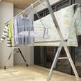 thumbnail image 3 of BESTYASH 1-Piece Rectangular Laundry Drying Rack, Space-Saving Design Perfect for Dorm Rooms and Small Living Areas, 3 of 8