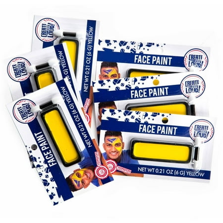 Create Out Loud Yellow Face Makeup, 6 Count