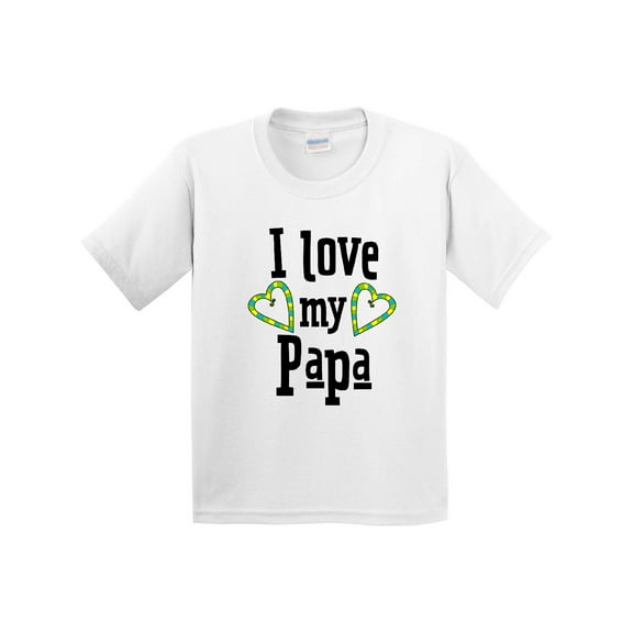Inktastic I Love My Papa Hearts Youth T-Shirt