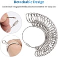 thumbnail image 3 of Jewelry Sizers Stainless Iron Ring Sizer Finger Ring Sizing Measuring Tool Ring Sizer Gauge Set Circle Models with Plastic Ring Sizer Belt, 3 of 7