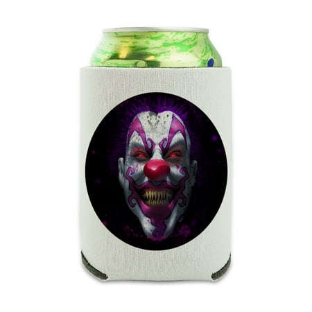

Creepy Scary Clown Keep It Smiling Can Cooler - Drink Sleeve Hugger Collapsible Insulator - Beverage Insulated Holder