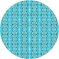 thumbnail image 1 of Ahgly Company Machine Washable Indoor Square Transitional Dark Turquoise Green Area Rugs, 3' Square, 1 of 7