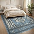 thumbnail image 3 of ODIKA 8'x10' Washable Area Rug Non-Shedding, Easy Care, Interlocking Trellis Skid Hallway Grey Checkered Boho Geometric Playful for King Size Bedroom Under Bed, Master Suite, 3 of 7