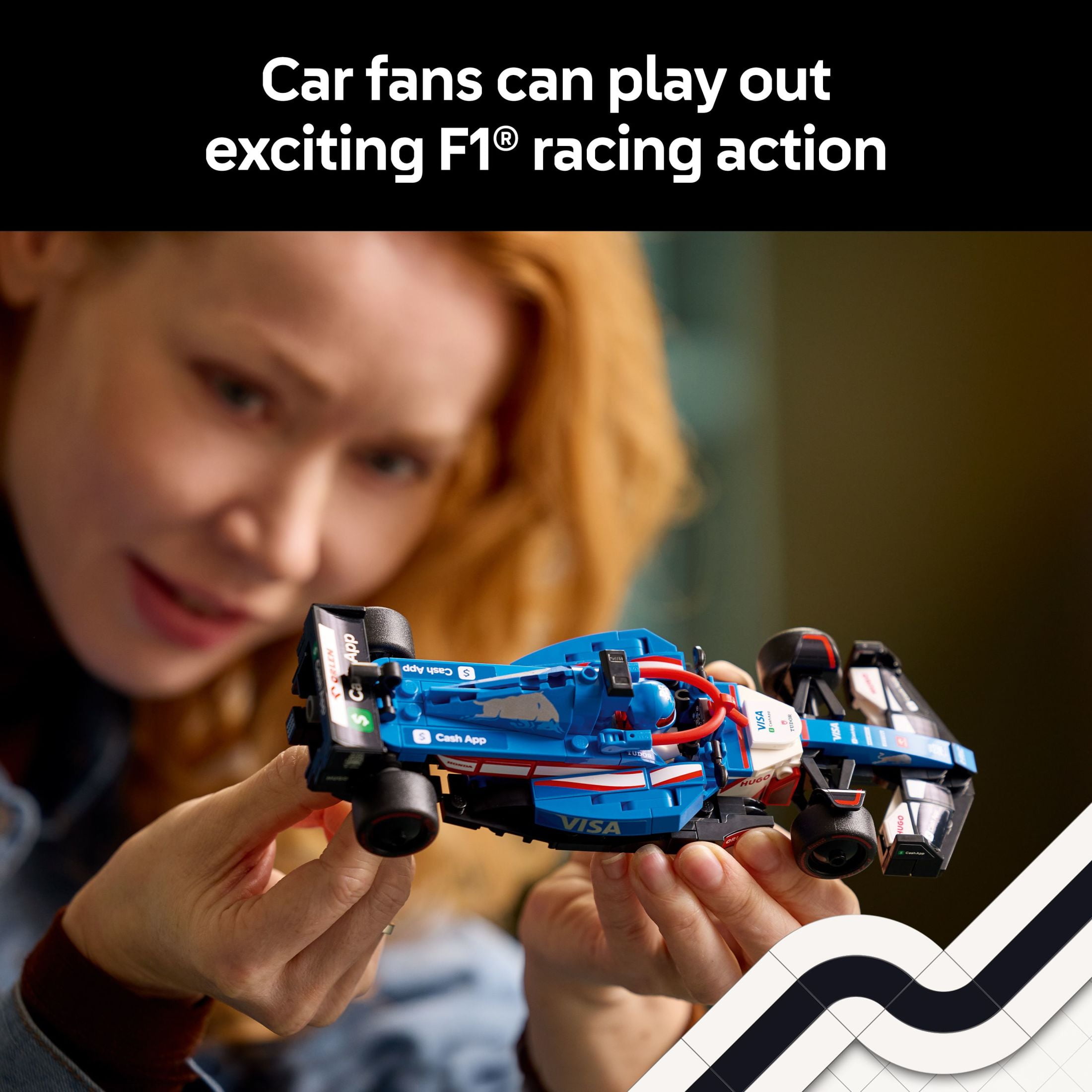 LEGO Speed Champions Visa Cash App RB VCARB 01 F1 Race Car Model Kits - Building Sets for Adults, Ages 18+ W/ Realistic Features - F1 DIY Crafts for Display - Gift Ideas for F1 Fans - 77246