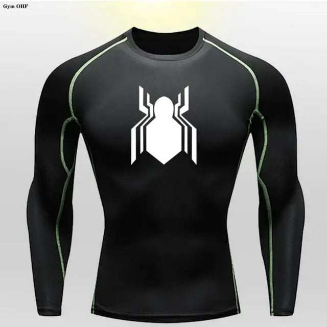 LNGOOR T-shirt de Sport à Manches Longues pour Enfants, Compression, Séchage Rapide, Course, Gym, Entraînement Physique, Rashgard, Collants
