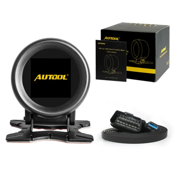 AUTOOL X60-OBD Universal Electronic Head Up Display, Voltage Speedometer, Digital Water Temperature Gauge, Car Accessories