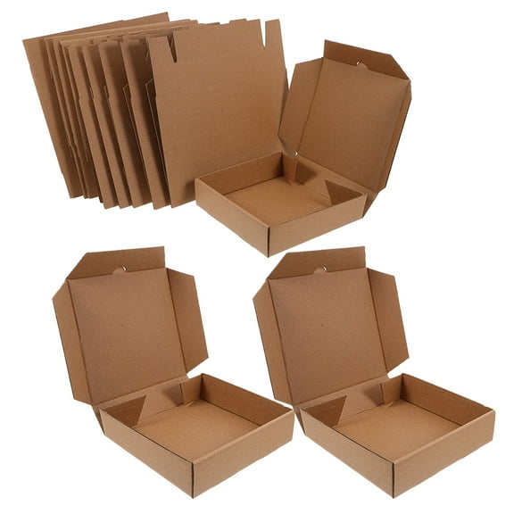 20PCS Pizza Boxes Pizza Takeout Boxes Takeaway Cardboard Boxes Take Out Food Containers Packing Boxes For Pizza Cookies Food