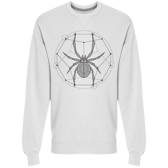 Spider Geometric Drawing Tattoo Sweatshirt Men -Image by Shutterstock, Male 3X-Large