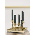 thumbnail image 3 of Serene Spaces Living Gold Candlesticks on a Tray, 12.75" Square & 9" Tall, 3 of 3
