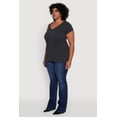 thumbnail image 4 of Women's Plus Size Basic V Neck T Shirt, 4 of 5