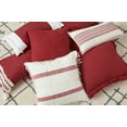 thumbnail image 3 of Nathan Garnet Striped Fringe Throw Pillow Decor Decoration Throw And Accent Pillow For Bedding Sofa Or Couch, 3 of 6