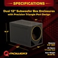 thumbnail image 3 of Q Power Single 12" Triangle Ported Car Audio Subwoofer Box Enclosure (2 Pack), 3 of 5